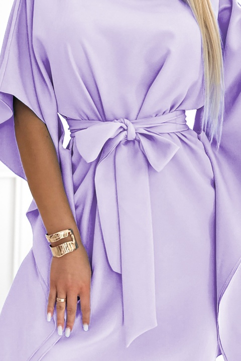 Elegancka sukienka wizytowa typu motyl kimono - Różowa Elegancka sukienka wizytowa typu motyl kimono - Różowa