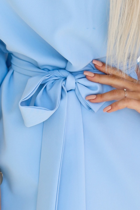 Sukienka kimono motyl z wiązaniem - Błękitna Sukienka kimono motyl z wiązaniem - Błękitna