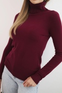 Bluzka sweter golf basic Bordowy