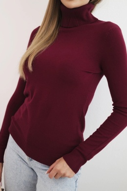 Bluzka sweter golf basic Bordowy