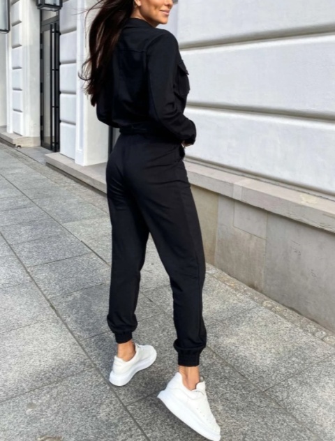 Komplet spodnie top kurtka/bluza PREMIUM czarna