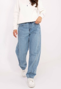 JASNONIEBIESKIE JEANSY DAMSKIE – BALLOON FIT