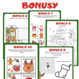 Kalendarz Adwentowy karty pracy do druku dla dzieci PDF + 10 BONUSÓW + DYPLOM