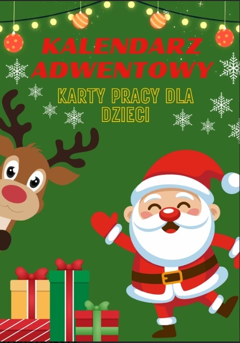 Kalendarz Adwentowy karty pracy do druku dla dzieci PDF + 10 BONUSÓW + DYPLOM