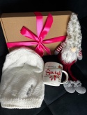 Box prezentowy czapka, mini krasnal i kubek świąteczny