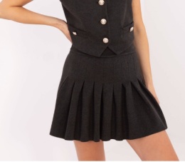 Spódnica Ciemnoszara plisowana